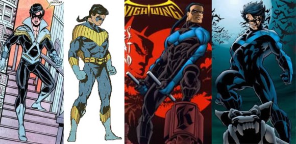 Disco, Ponytail Mullets, Emo-fringes. Nightwing seems to be a by-word for what comic creators think kids are into.